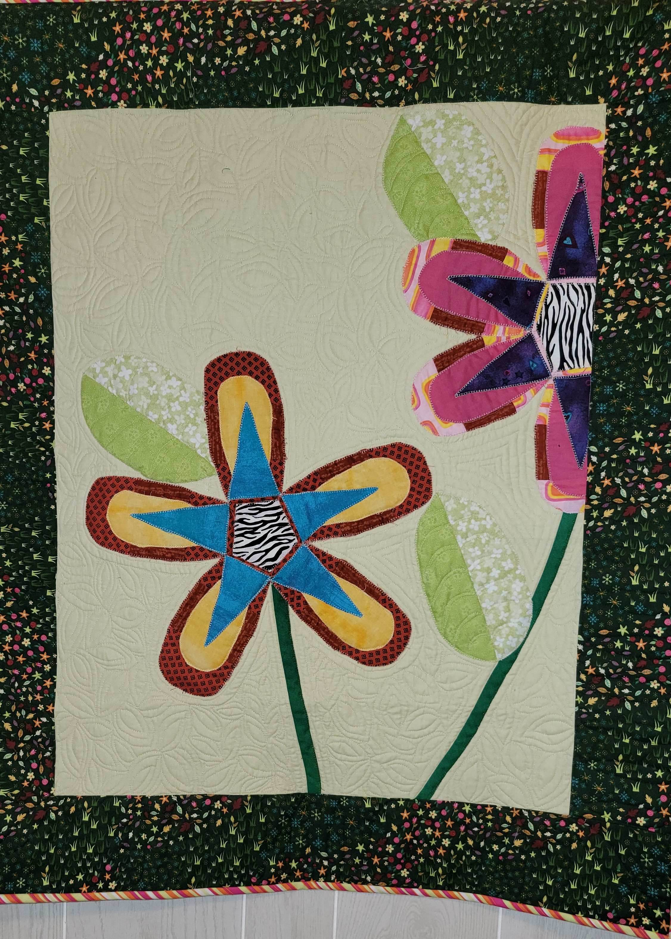 Photo of Quilt: improvflowersresized