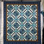 Photo of Quilt: DOQG-Show-2024-Blue-Blooms-73×85